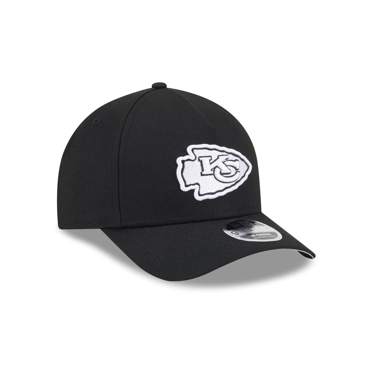 Kansas City Chiefs Black & White 9FORTY M-Crown A-Frame Snapback Hat