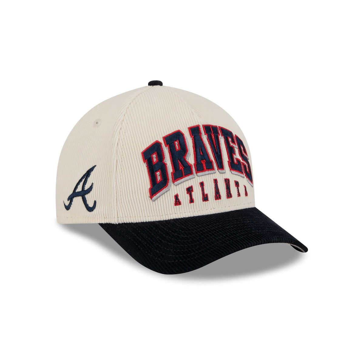 Atlanta Braves Stacked Corduroy 9FORTY M-Crown A-Frame Snapback Hat