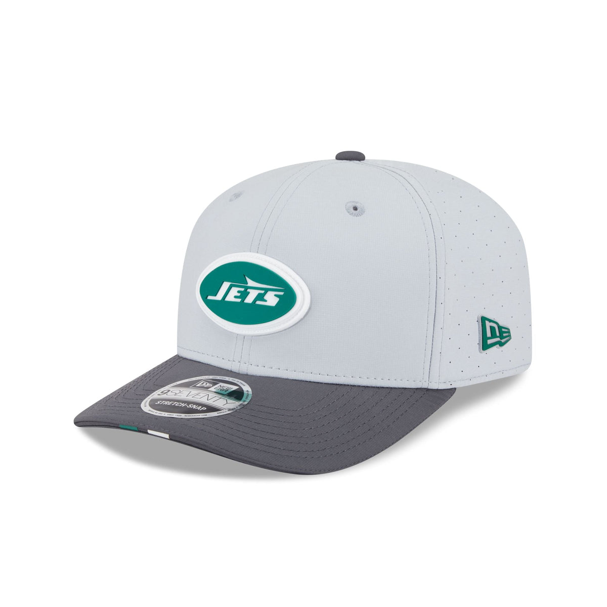 New York Jets 2025 Training Gray 9SEVENTY Stretch-Snap Hat