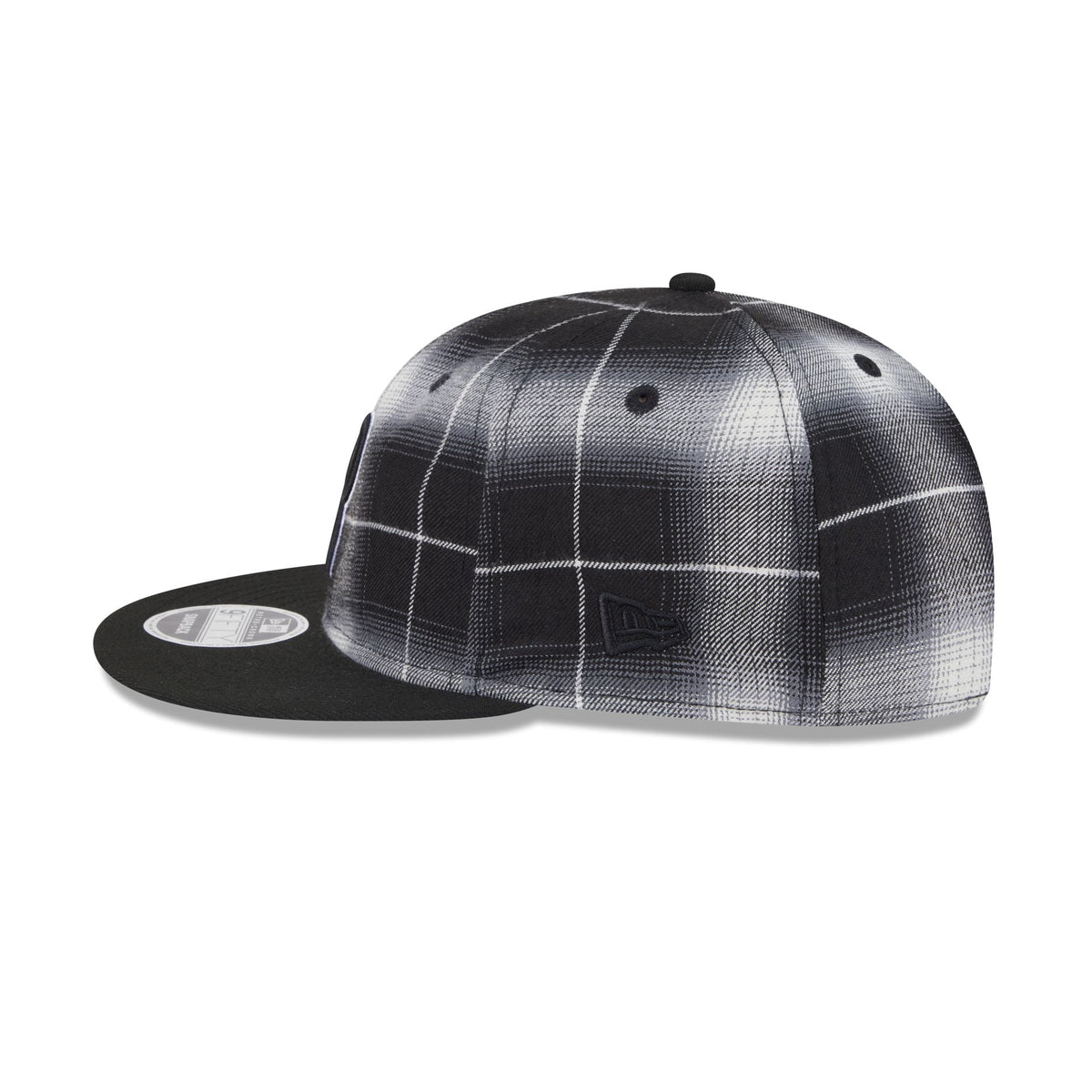 Philadelphia Phillies Black and White Plaid Retro Crown 9FIFTY Snapback Hat
