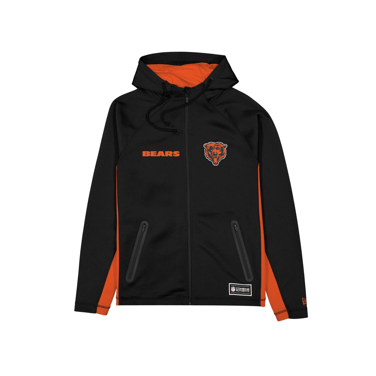 Chicago Bears Combine Black Full-Zip Hoodie