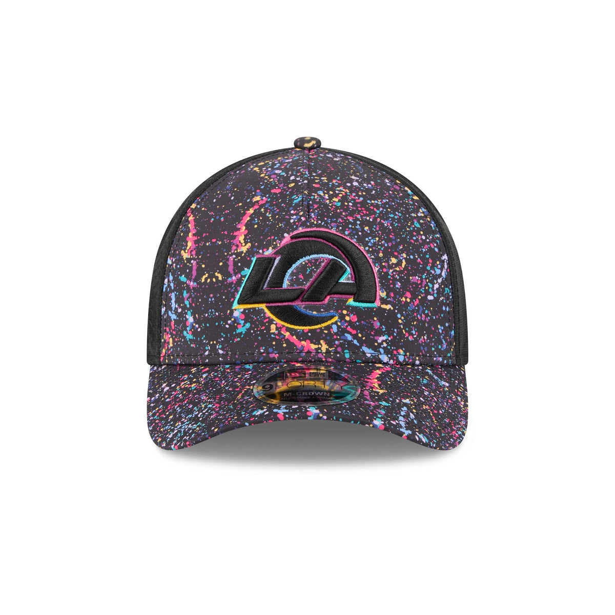 Los Angeles Rams 2025 Crucial Catch 9FORTY M-Crown A-Frame Trucker Hat