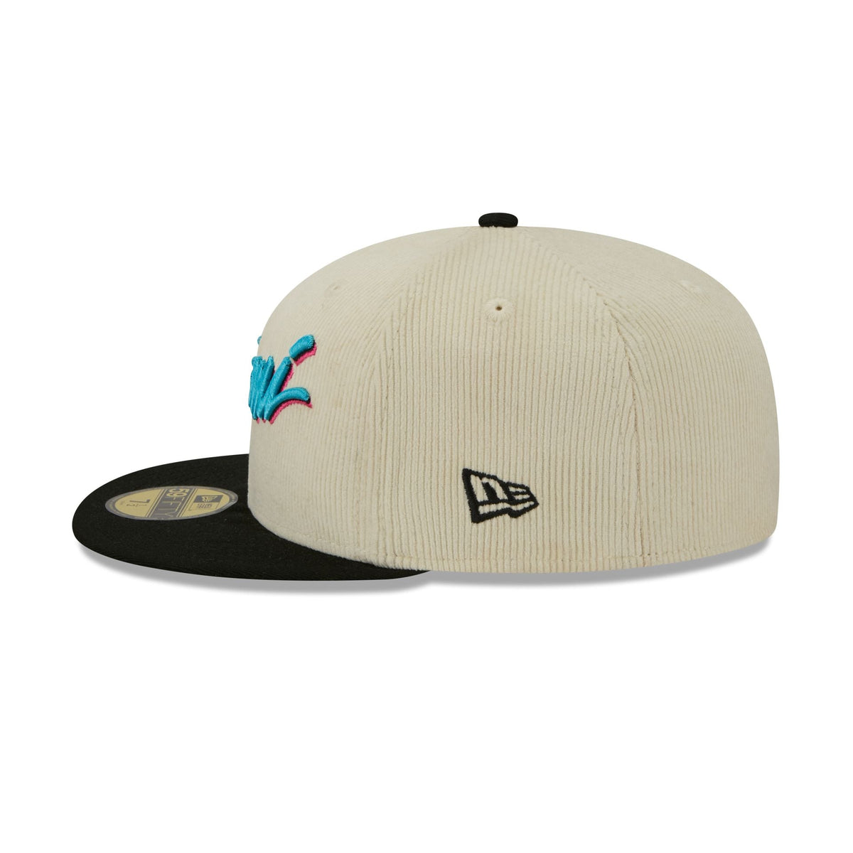 Miami Heat 2025 City Edition Chrome White Corduroy 59FIFTY Fitted Hat