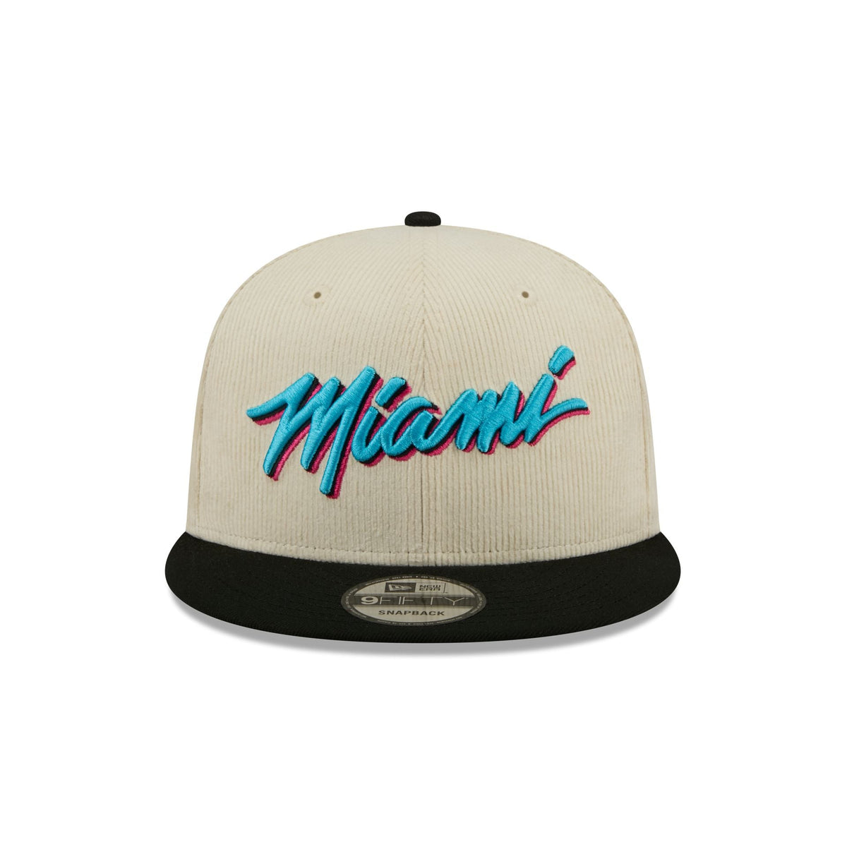 Miami Heat 2025 City Edition Chrome White Corduroy 9FIFTY Snapback Hat