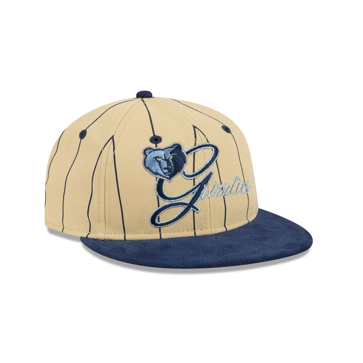 Memphis Grizzlies Pinstripe Script Retro Crown 9FIFTY Adjustable Hat