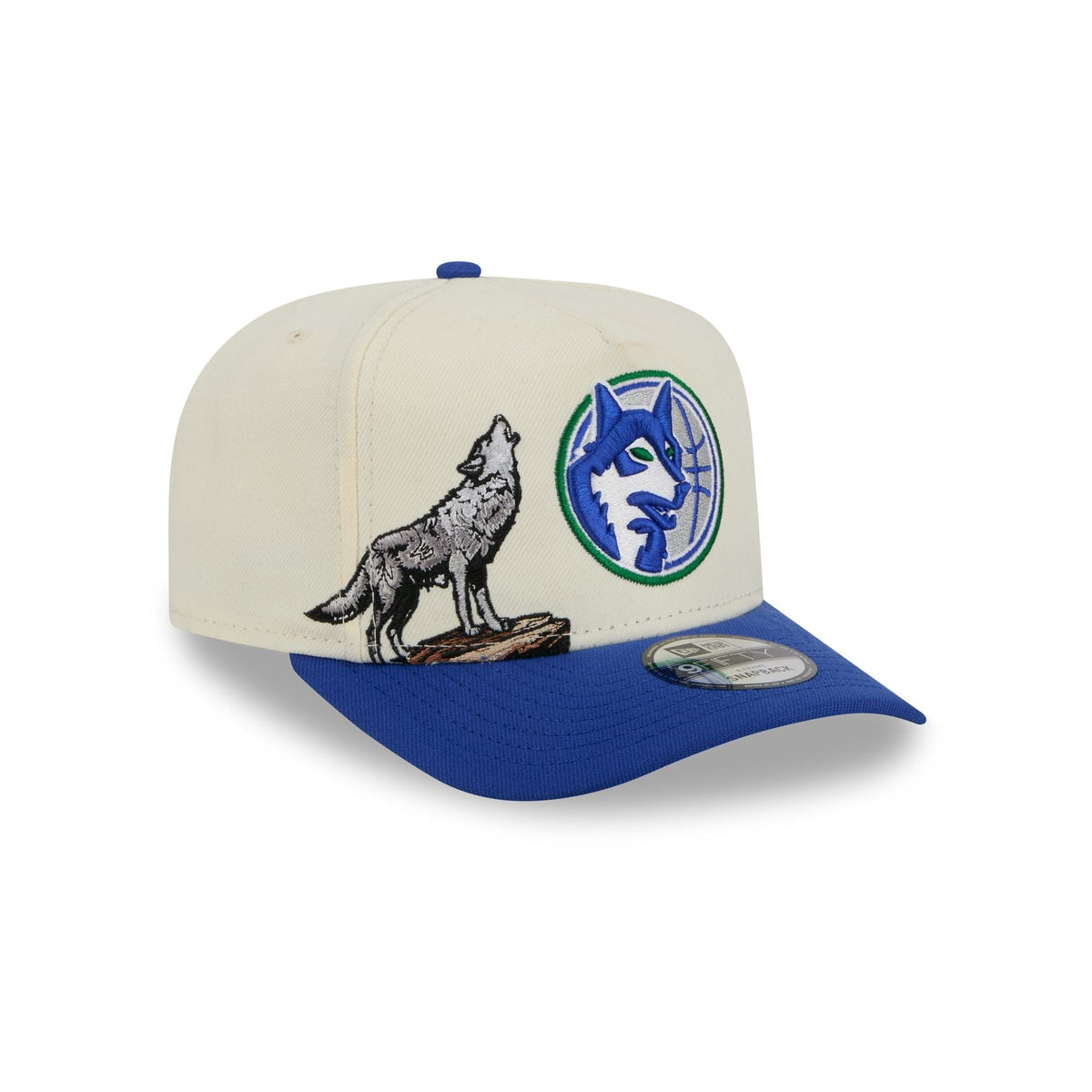 Minnesota Timberwolves 1989-1995 Hardwood Classics Chrome White 9FIFTY A-Frame Snapback Hat
