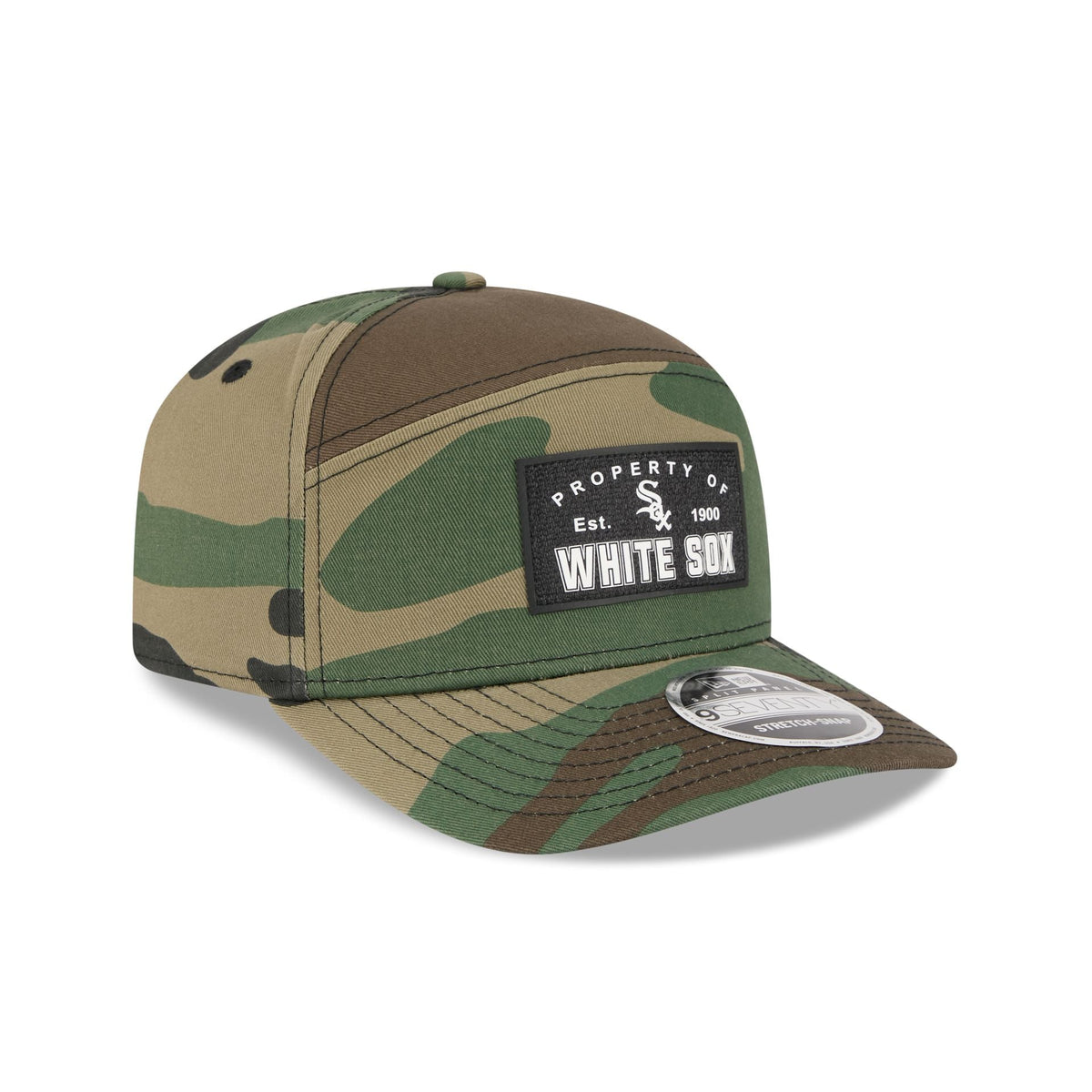 Chicago White Sox Property of Patch Camo Split Panel 9SEVENTY Stretch-Snap Hat