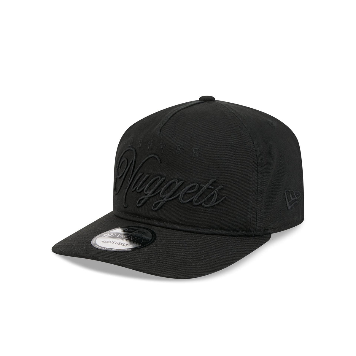 Denver Nuggets All Black Scripted 19TWENTY Adjustable Hat