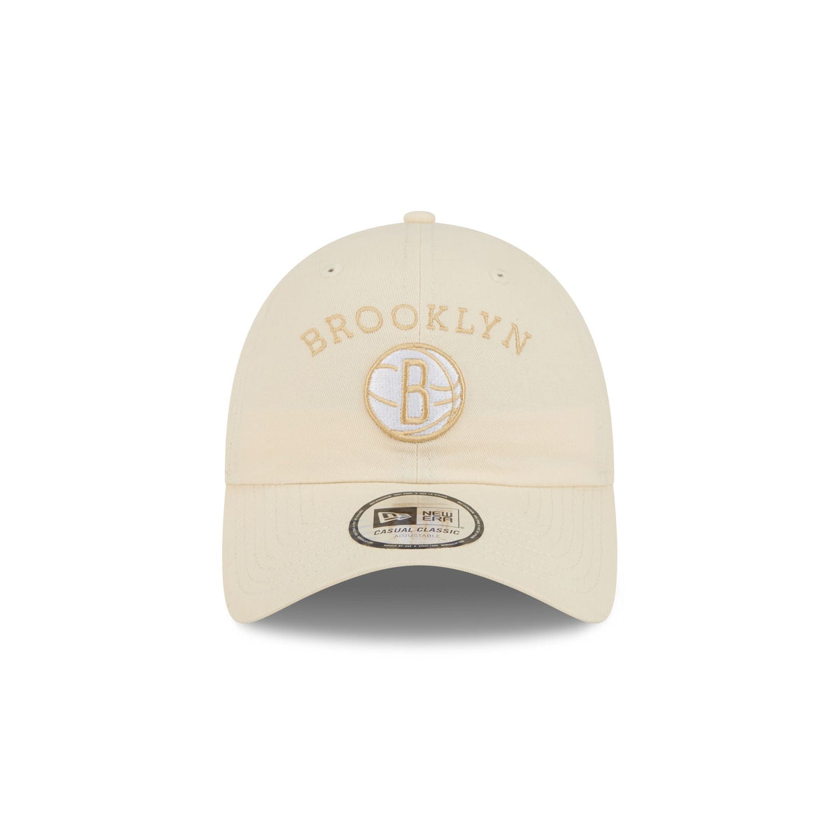Brooklyn Nets Team Logo Cream Casual Classic Adjustable Hat