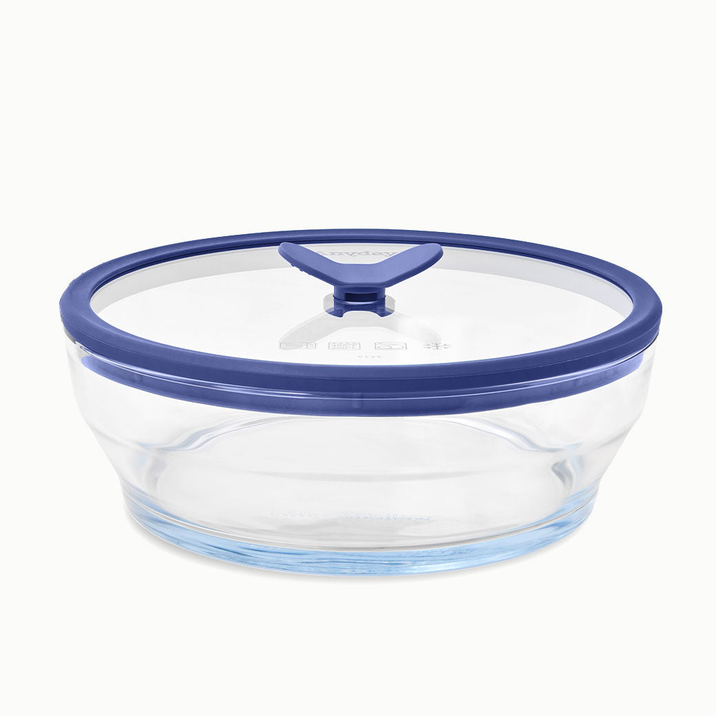 7-Cup Glass Round Shallow Dish