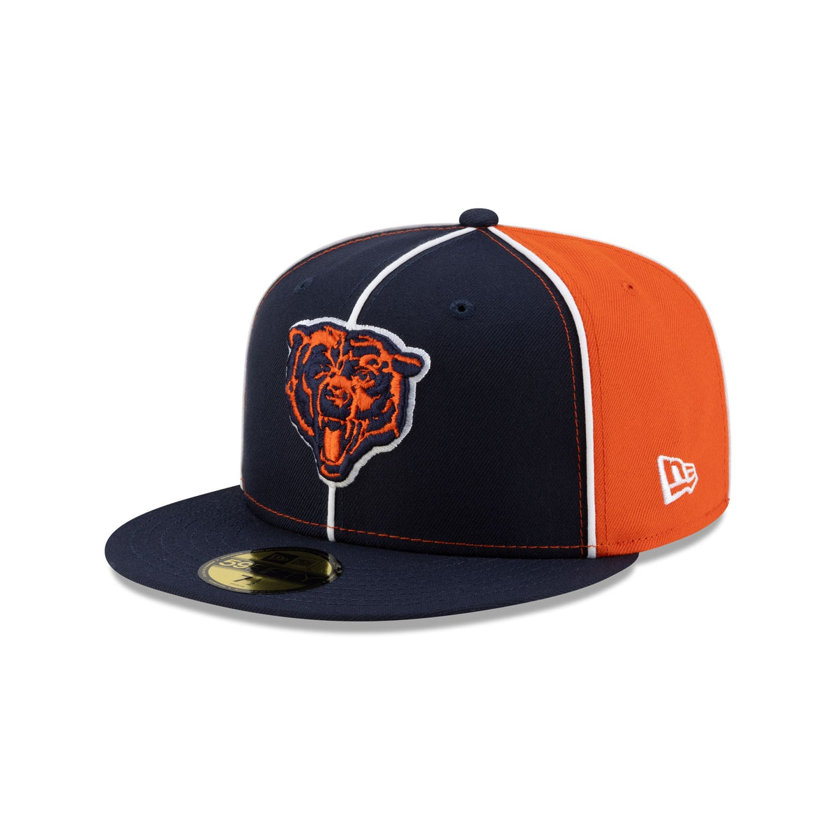 Chicago Bears Two-Tone Pinwheel 59FIFTY Fitted Hat