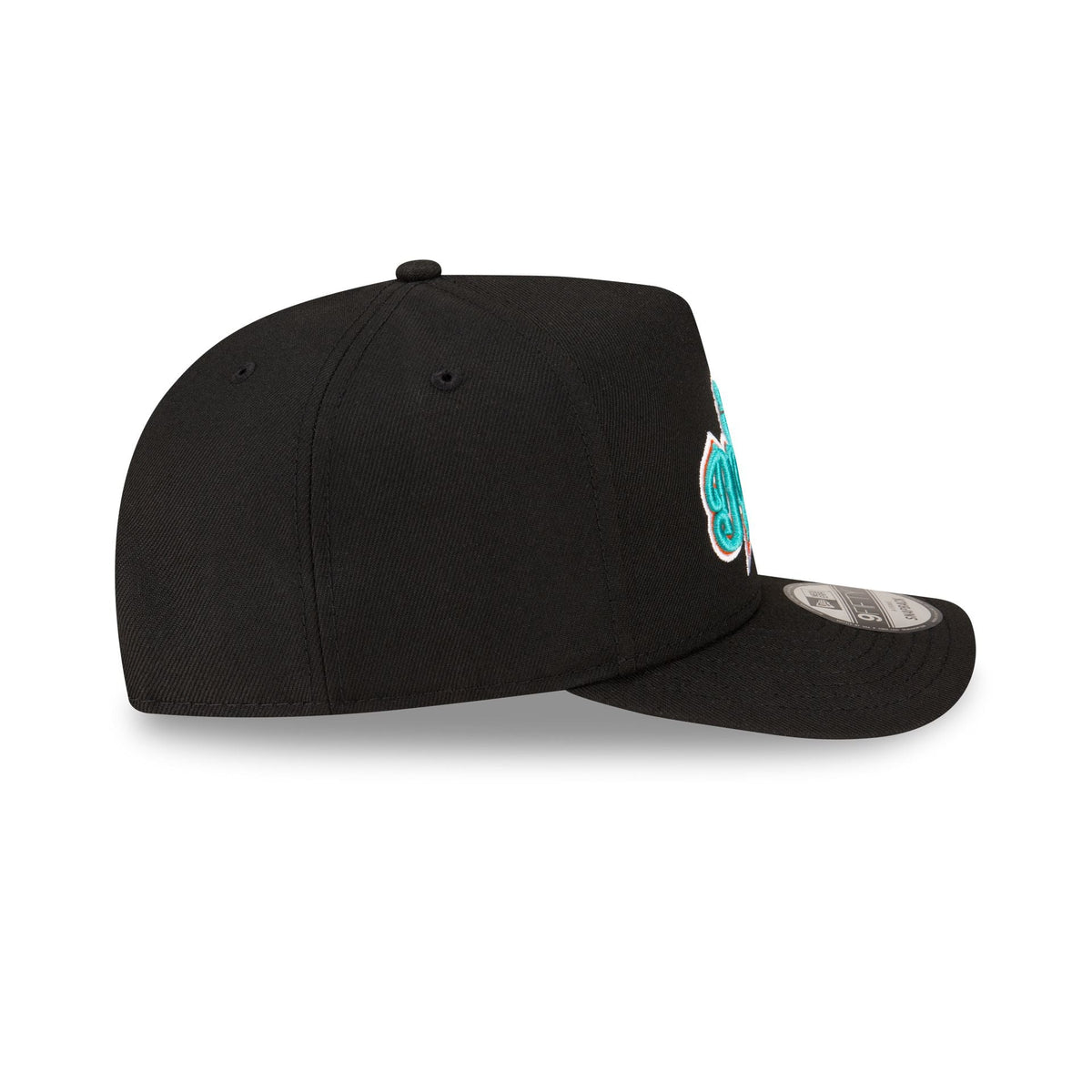 Born x Raised x Miami Dolphins Script Black 9FIFTY A-Frame Snapback Hat