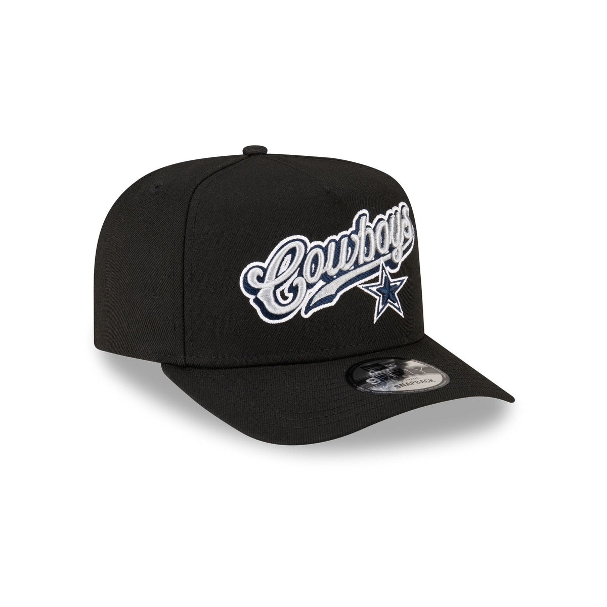 Born x Raised x Dallas Cowboys Script Black 9FIFTY A-Frame Snapback Hat