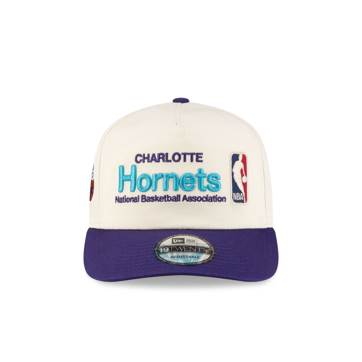 Charlotte Hornets 1988-2002 Hardwood Classics Sign Stack Chrome White 19TWENTY Adjustable Hat