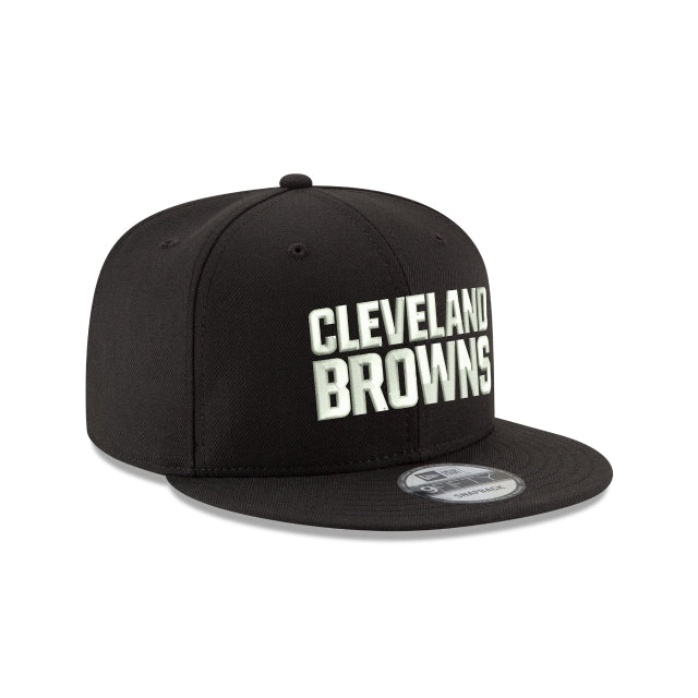 Cleveland Browns Black and White 9FIFTY Snapback Hat