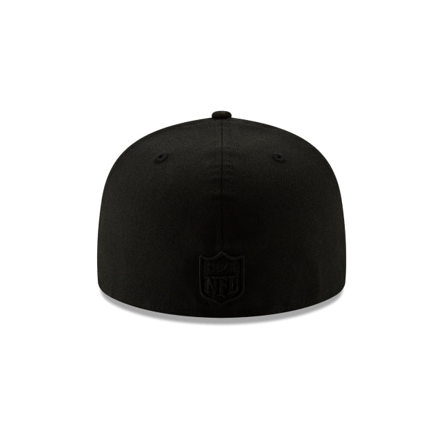 New York Jets Basic Black On Black 59FIFTY Fitted Hat
