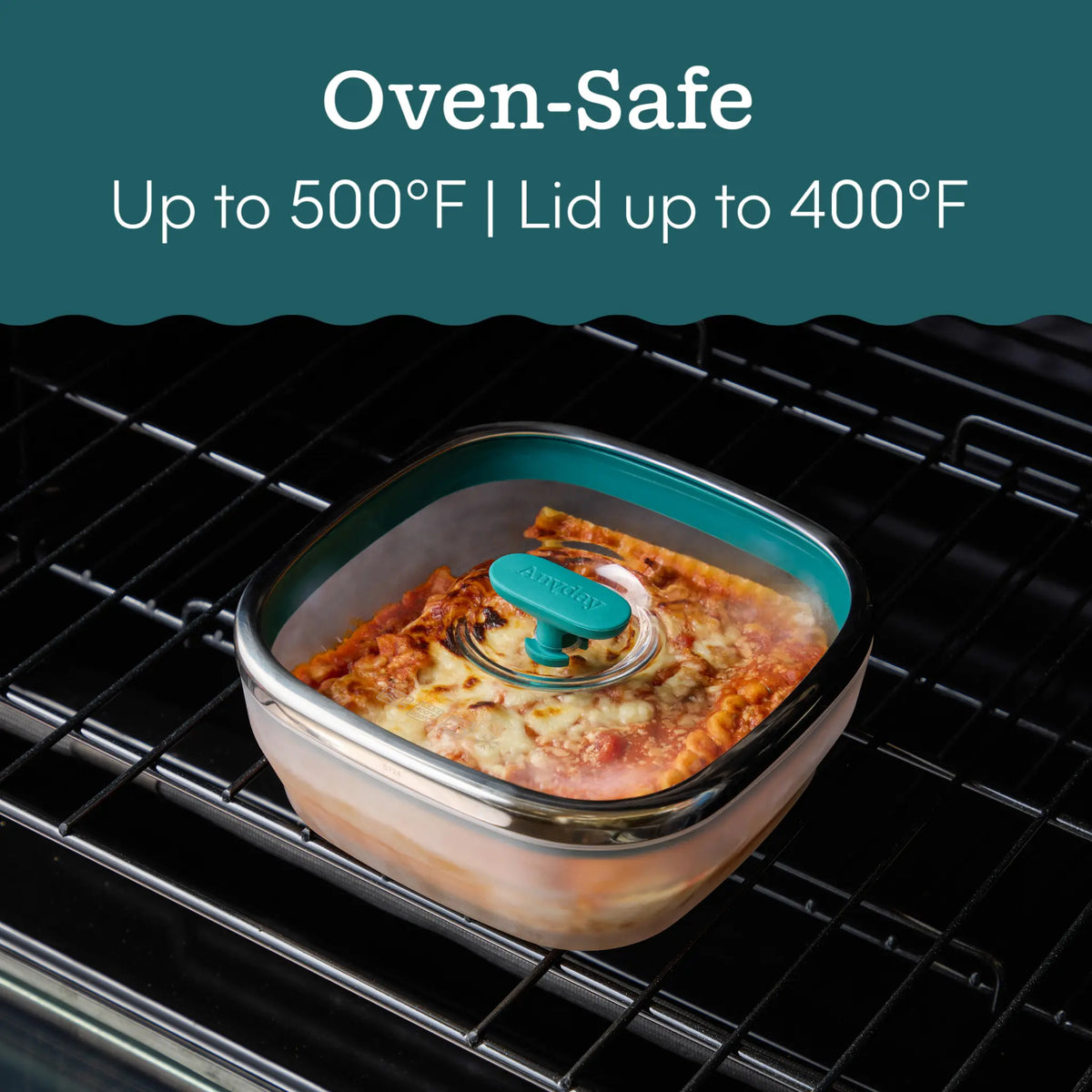5.5-Cup Glass Square Shallow Dish