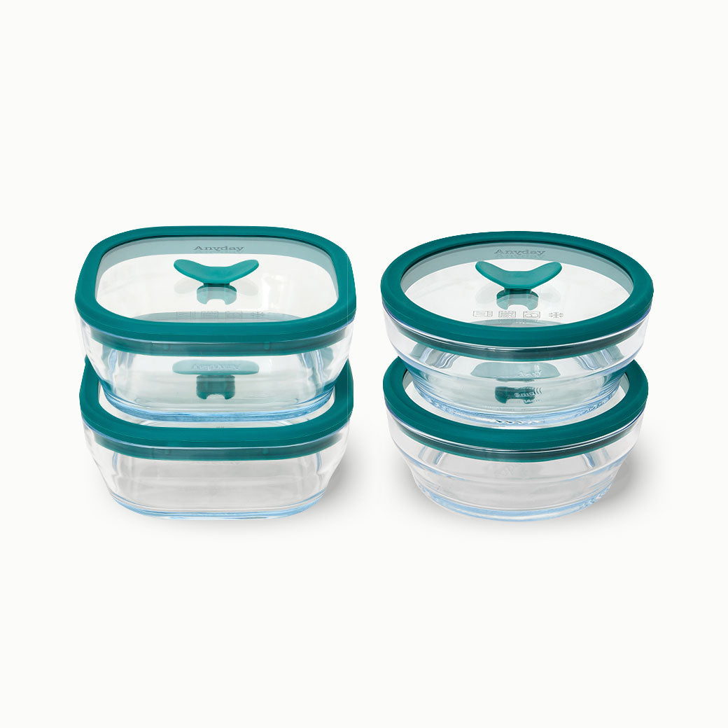 8-Piece Glass Food Storage Set