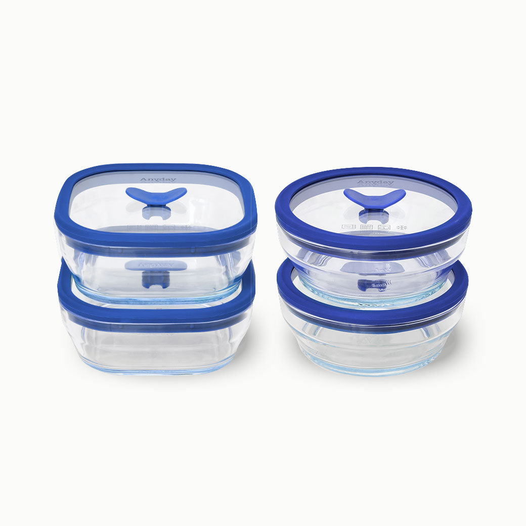 8-Piece Glass Food Storage Set