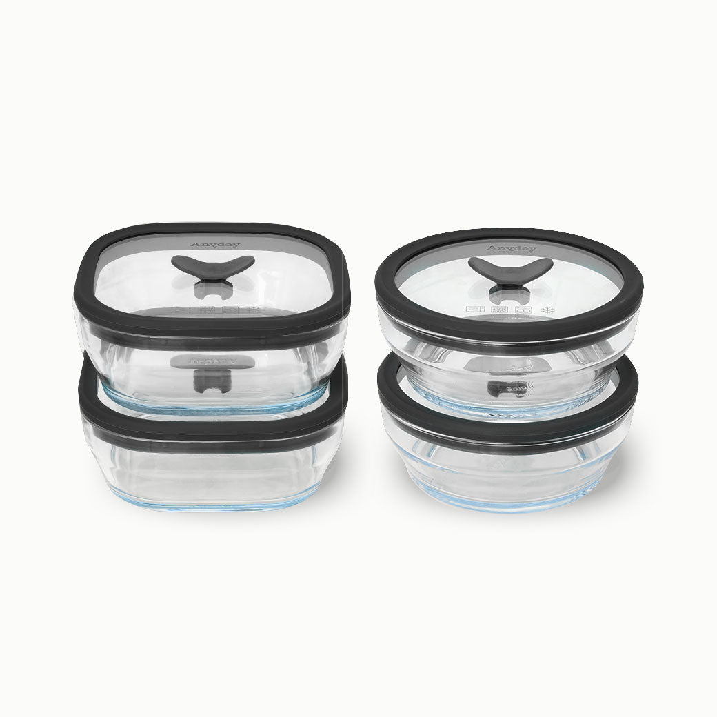 8-Piece Glass Food Storage Set