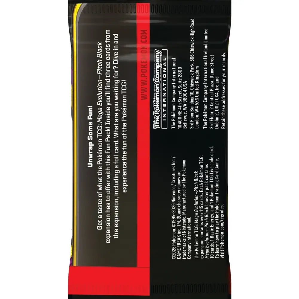 🔥2026 Christmas Gift🎄: Mega Evolution - Pitch Black Booster Pack
