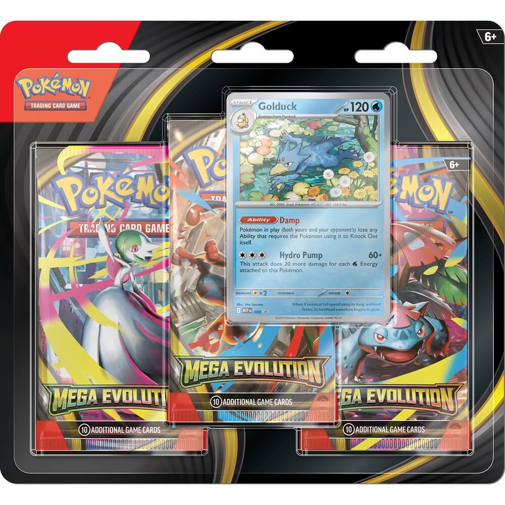 🔥2026 Christmas Gift🎄: Mega Evolution - 3-Pack Blister (Golduck)